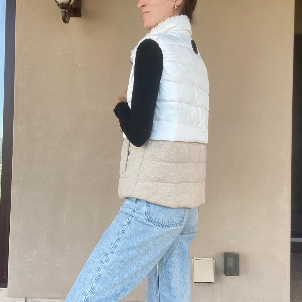 Calvin Klein Cream and White Vest